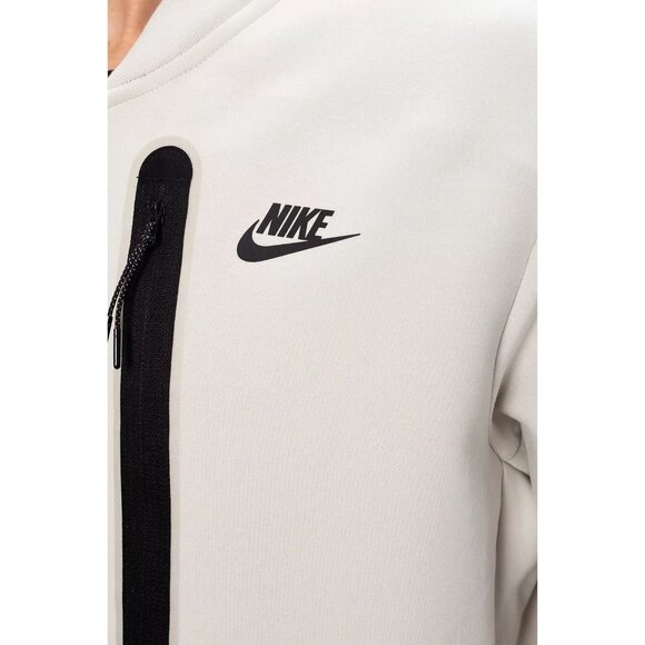 Nike Sportswear Tech Fleece Bomber Jacket Large White Mens Full-Zip CZ1797-072 - Picture 4 of 7
